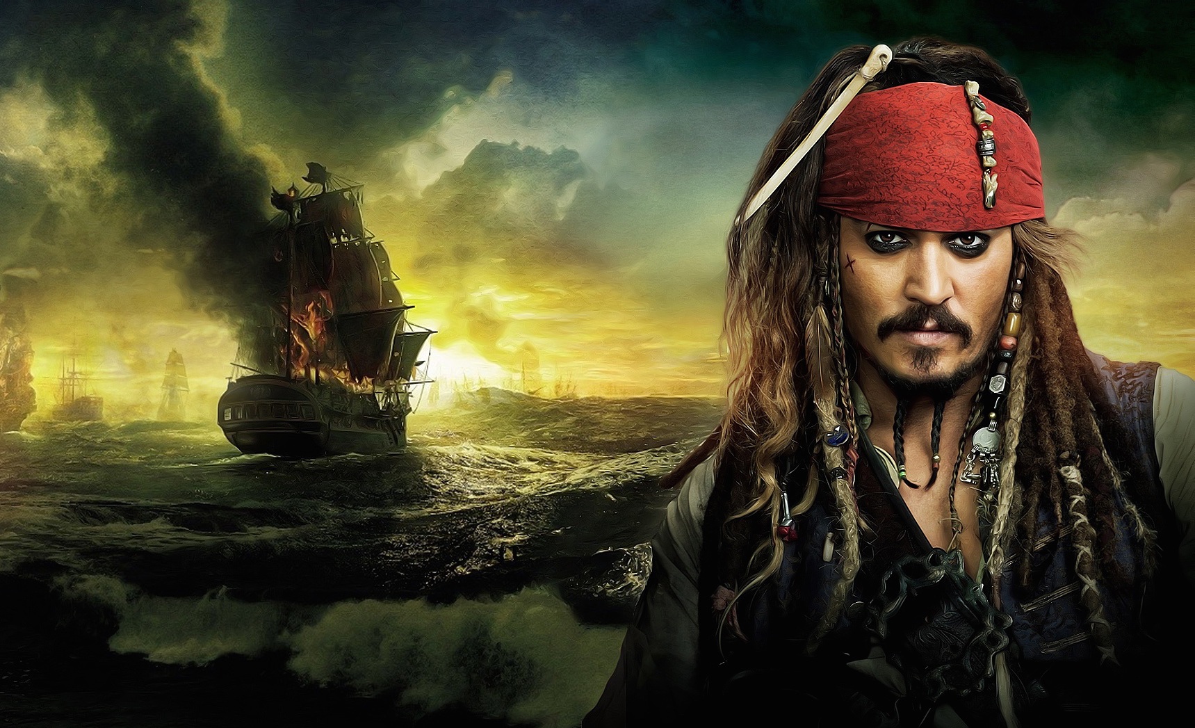 بالفيديو .. جوني ديب وقراصنة الكاريبي في جزء جديد من Pirates of Carriby