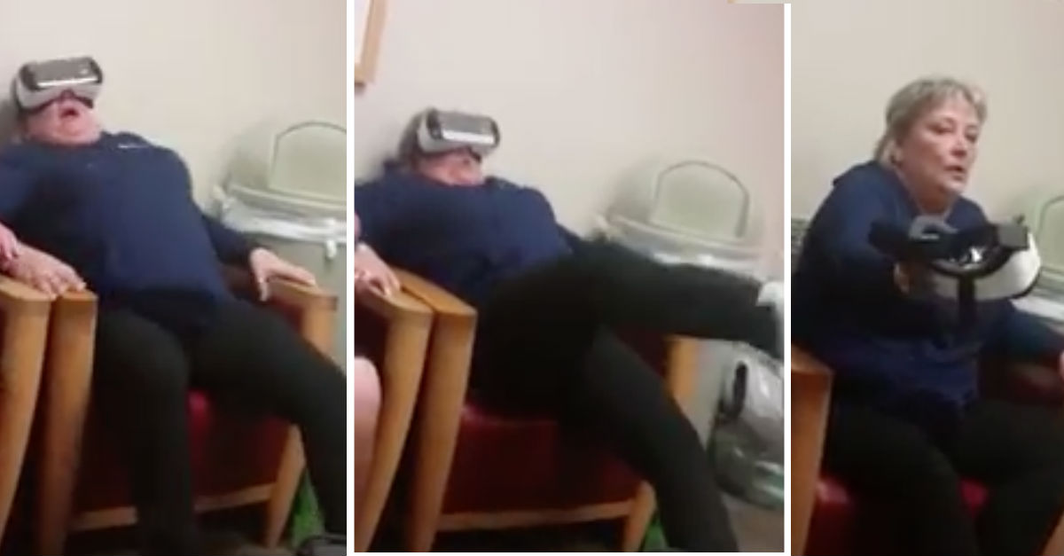 فيديو هستيري لأم ترتدي نظارات الواقع الإفتراضي .. شاهد ردة فعلها المضحكة