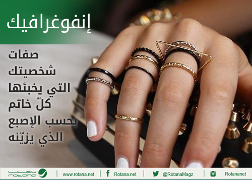 إنفوغراف .. صفات شخصيتك التي يخبئها كلّ خاتم بحسب الإصبع الذي يزيّنه‎‏
