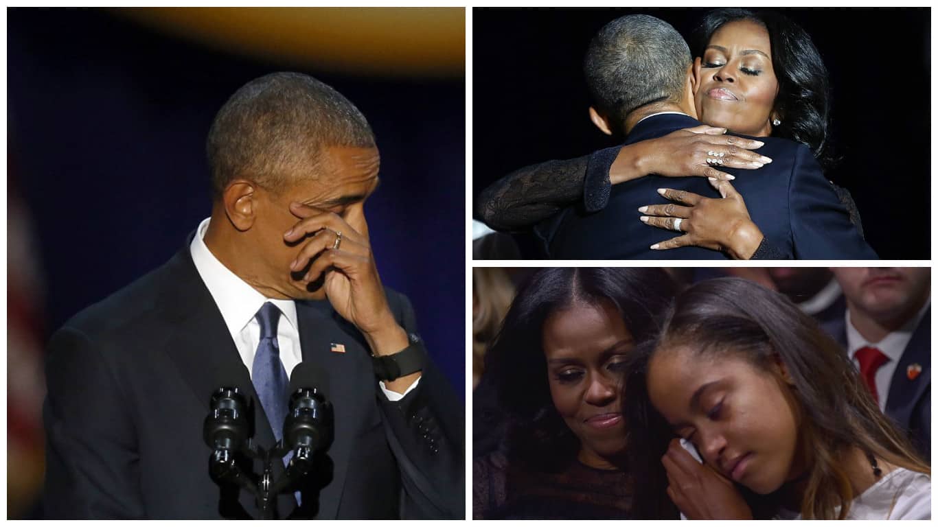 بالفيديو والصور - أوباما يبكي في خطاب الوداع .. ويرفض التمييز ضد المسلمين