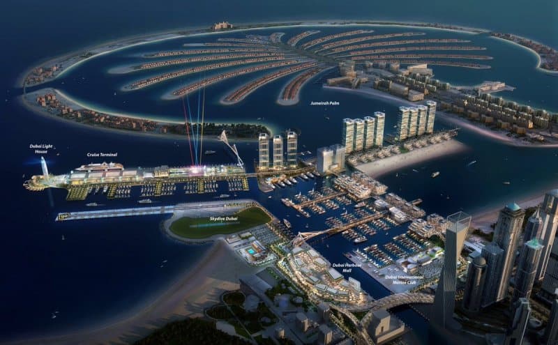 بالصور..إطلاق دبي هاربور أكبر ميناء لليخوت في الشرق الأوسط