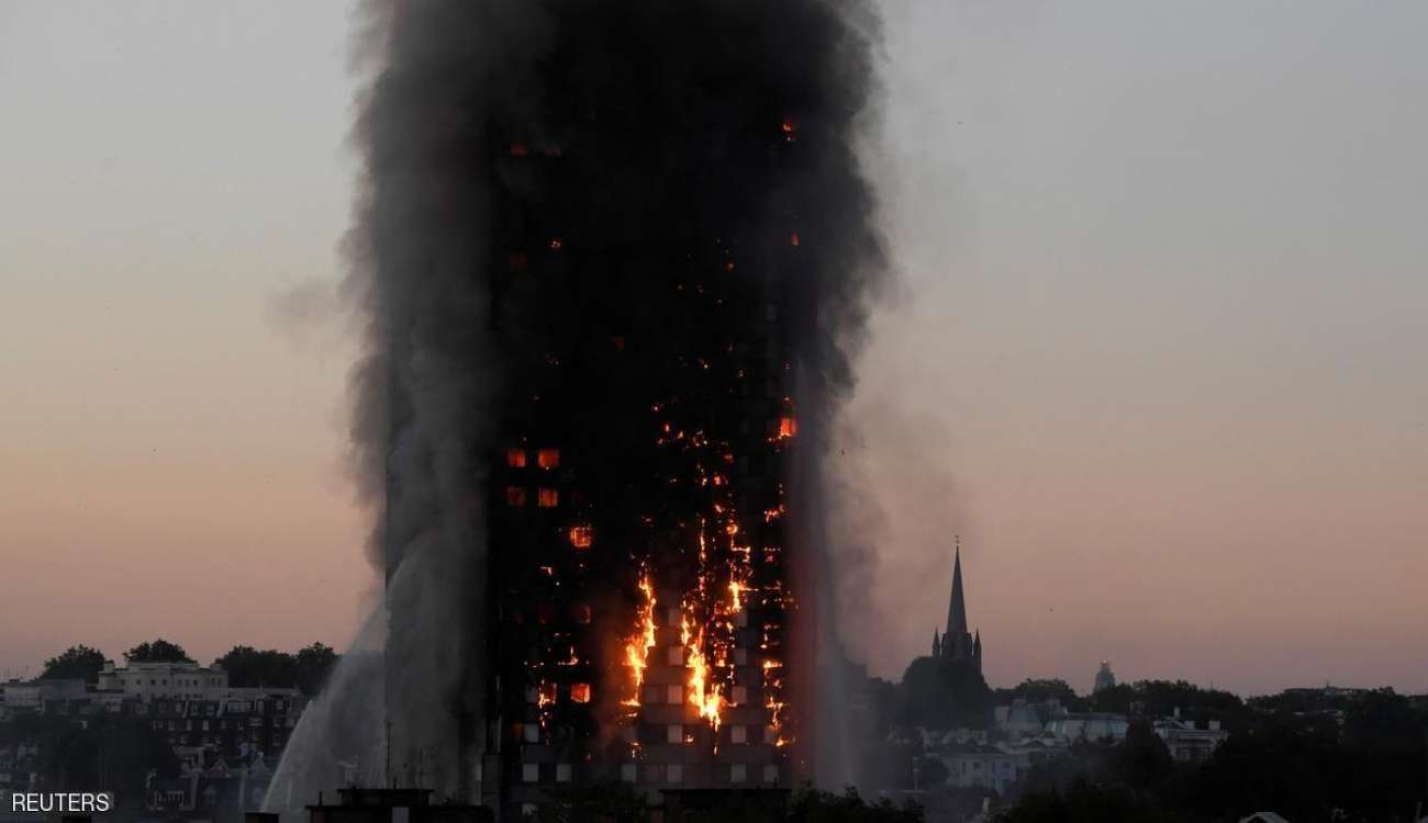 أول صور من داخل عقار لندن المحترق