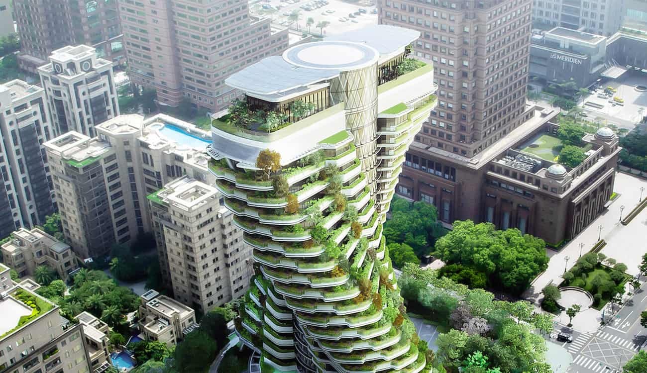 بالصور.. البرج الملتوي في تايوان.. أعجوبة معمارية خضراء