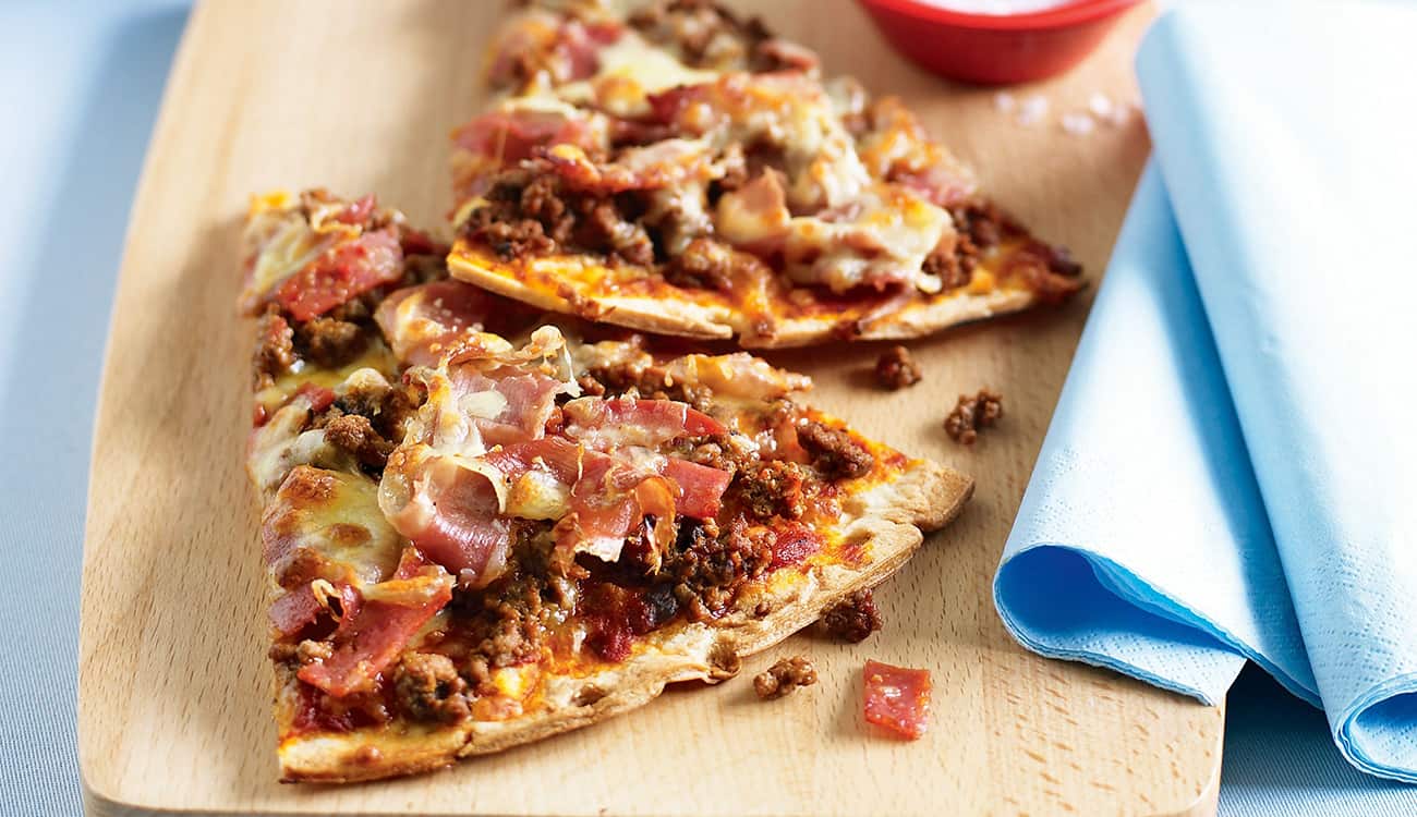 طريقة تحضير معكرونة البيتزا باللحم المفروم