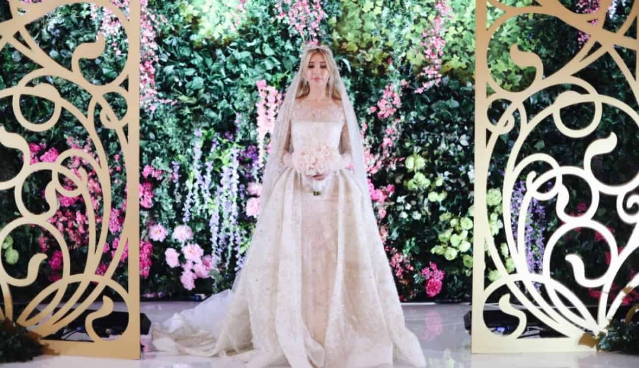 بالصور.. عروس شيشانية ترتدي فساتين بـ500 ألف دولار في زفافها