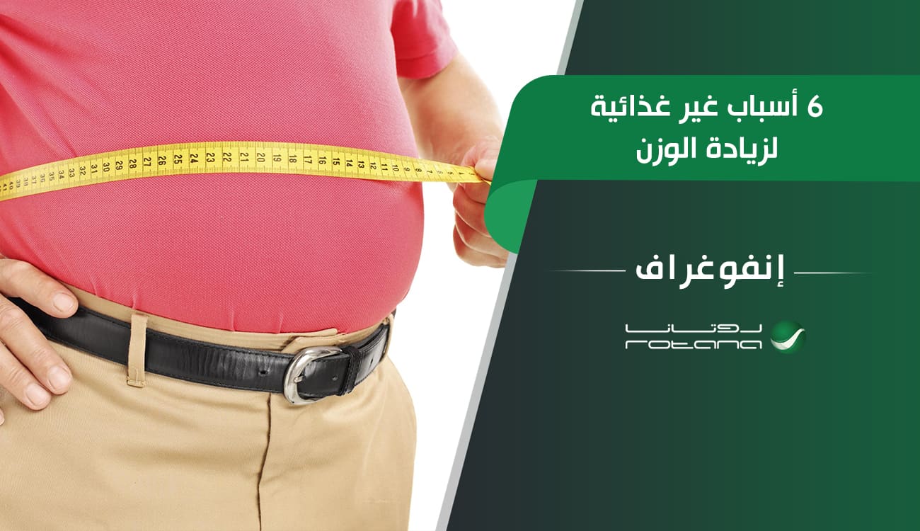 إنفوغراف.. 6 أسباب غير غذائية لزيادة الوزن