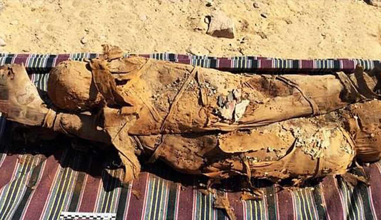اكتشاف 30 مومياء محنطة بمقبرة قديمة في أسوان بمصر