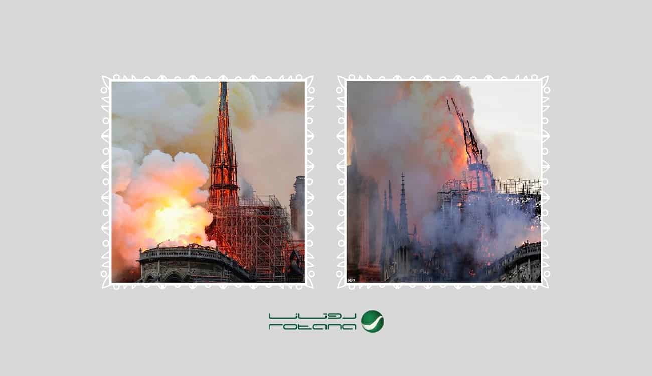 "سيدة باريس" تحترق.. النيران تلتهم كاتدرائية "نوتردام" التاريخية